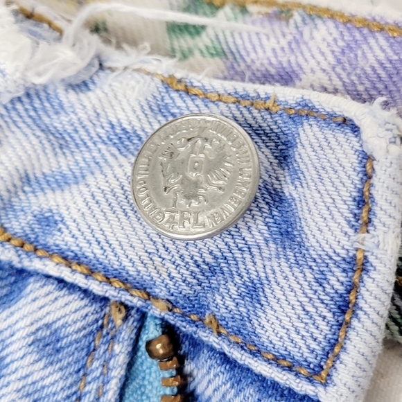 VTG Vintage High Rise Bare Back Jordache Jeans Floral Pockets Light Rinse 90s 28 - Picture 9 of 14